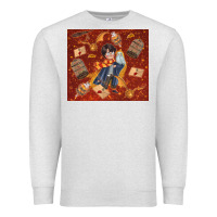 Oatmeal Heather wizard boy with magic items Premium Sweatshirt - TumblerDesignByShophia