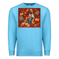 Ocean Blue wizard boy with magic items Premium Sweatshirt - TumblerDesignByShophia
