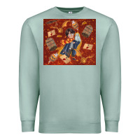 Seafoam wizard boy with magic items Premium Sweatshirt - TumblerDesignByShophia
