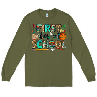 Army Green first day of school Long Sleeve Tee - NancyCooperArtShop