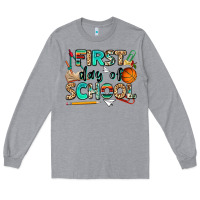 Heather Grey first day of school Long Sleeve Tee - NancyCooperArtShop