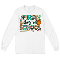 White first day of school Long Sleeve Tee - NancyCooperArtShop