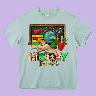 History Teacher Heavy Core Tee Designed By Adodesignshop
