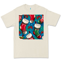 Bone christmas socks seamless pattern Premium Tee - BundleAndBundleShop