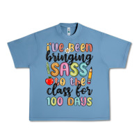 Pebble Blue i ve been bringing sass to the class for 100 days Urban Heavy Tee - MaliasSmallBusiness