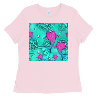Mermaid Tail Seamless Pattern Ladies Tee | Teevron