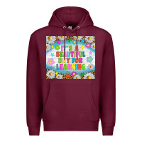 Burgundy It's a beautiful day for learning tumblr Premium Hoodie - TumblerDesignByShophia