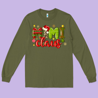 Mimi Claus Long Sleeve Tee Designed By Maliassmallbusiness