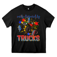 Black easily distracted by trucks Heavy Core Tee - AdoDesignShop