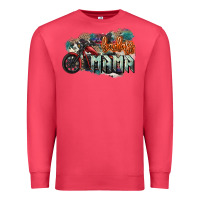 Cardinal Badass Mama motorcycle Premium Sweatshirt - HowdyJamesFarm