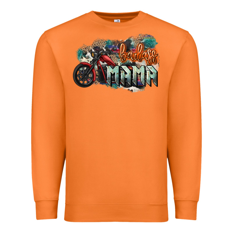 Badass Mama Motorcycle Premium Sweatshirt by HowdyJamesFarm | Teevron