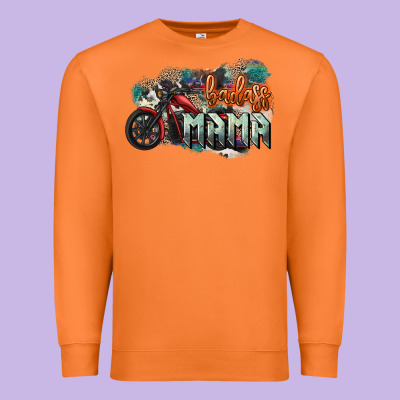 Badass Mama Motorcycle Premium Sweatshirt Designed By Howdyjamesfarm