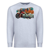 Heather Grey Badass Mama motorcycle Premium Sweatshirt - HowdyJamesFarm