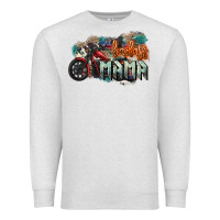 Oatmeal Heather Badass Mama motorcycle Premium Sweatshirt - HowdyJamesFarm