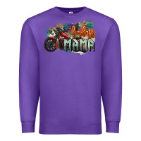 Purple Badass Mama motorcycle Premium Sweatshirt - HowdyJamesFarm