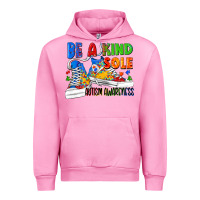 Fuchsia Pink Be a kind sole Autism Awareness Urban Hoodie - FaDigitalArtStudio