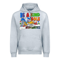 Heather Grey Be a kind sole Autism Awareness Urban Hoodie - FaDigitalArtStudio