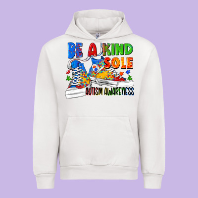 Be A Kind Sole Autism Awareness Urban Hoodie Designed By Fadigitalartstudio