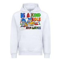 White Be a kind sole Autism Awareness Urban Hoodie - FaDigitalArtStudio