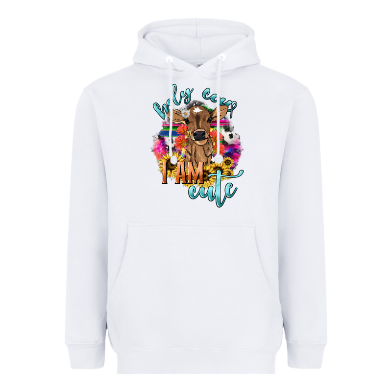 Holy Cow I Am Cute Baby Cow Heavyweight Hoodie by HowdyJamesFarm | Teevron