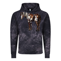 Cloud Black Mustang Horse Vintage Hoodie - LillyAllenDesigns