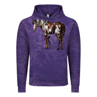 Cloud Purple Mustang Horse Vintage Hoodie - LillyAllenDesigns