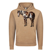Vintage Coffee Mustang Horse Vintage Hoodie - LillyAllenDesigns