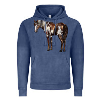 Vintage Denim Mustang Horse Vintage Hoodie - LillyAllenDesigns