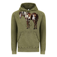 Vintage Olive Mustang Horse Vintage Hoodie - LillyAllenDesigns