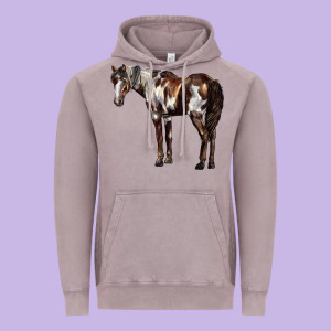 Mustang Horse Vintage Hoodie Designed By Lillyallendesigns