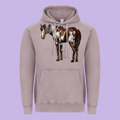 Mustang Horse Vintage Hoodie Designed By Lillyallendesigns