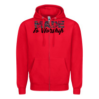 Red Made to Worship Zipper Hoodie - Bettercallsaul