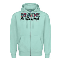 Seafoam Made to Worship Zipper Hoodie - Bettercallsaul