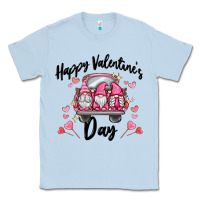 Dusty Blue happy valentine's day gnome truck Classic Tee - MaliasSmallBusiness