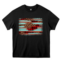 Black leopard serape background Heavy Core Tee - BarkalooDesign