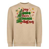 Mushroom joy hope love peace christmas Heavyweight Sweatshirt - MaliasSmallBusiness