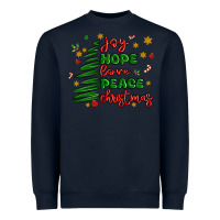 Navy joy hope love peace christmas Heavyweight Sweatshirt - MaliasSmallBusiness