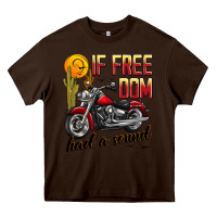 Chocolate Brown if freedom had a sound Heavy Core Tee - JahusDesignShop