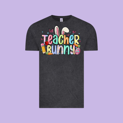 Teacher Bunny Vintage Tee Designed By Maliassmallbusiness