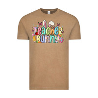 Vintage Coffee teacher bunny Vintage Tee - MaliasSmallBusiness