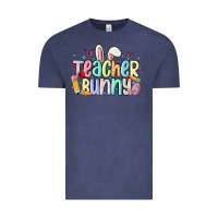 Vintage Denim teacher bunny Vintage Tee - MaliasSmallBusiness