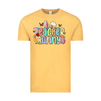 Vintage Mustard teacher bunny Vintage Tee - MaliasSmallBusiness