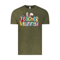 Vintage Olive teacher bunny Vintage Tee - MaliasSmallBusiness