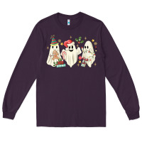 Plum Christmas ghosts Long Sleeve Tee - MaliasSmallBusiness
