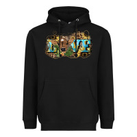 Black Love baby Cow Heavyweight Hoodie - HowdyJamesFarm