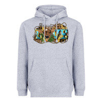 Heather Grey Love baby Cow Heavyweight Hoodie - HowdyJamesFarm