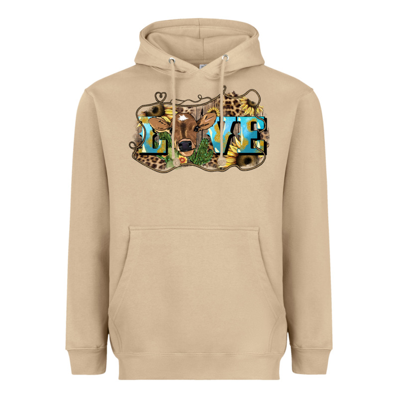 Love Baby Cow Heavyweight Hoodie by HowdyJamesFarm | Teevron