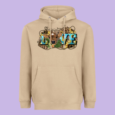 Love Baby Cow Heavyweight Hoodie Designed By Howdyjamesfarm