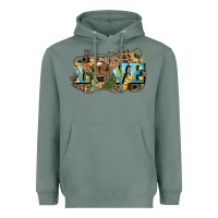 Sage Love baby Cow Heavyweight Hoodie - HowdyJamesFarm