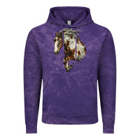 Cloud Purple Mustang Horse Vintage Hoodie - LillyAllenDesigns